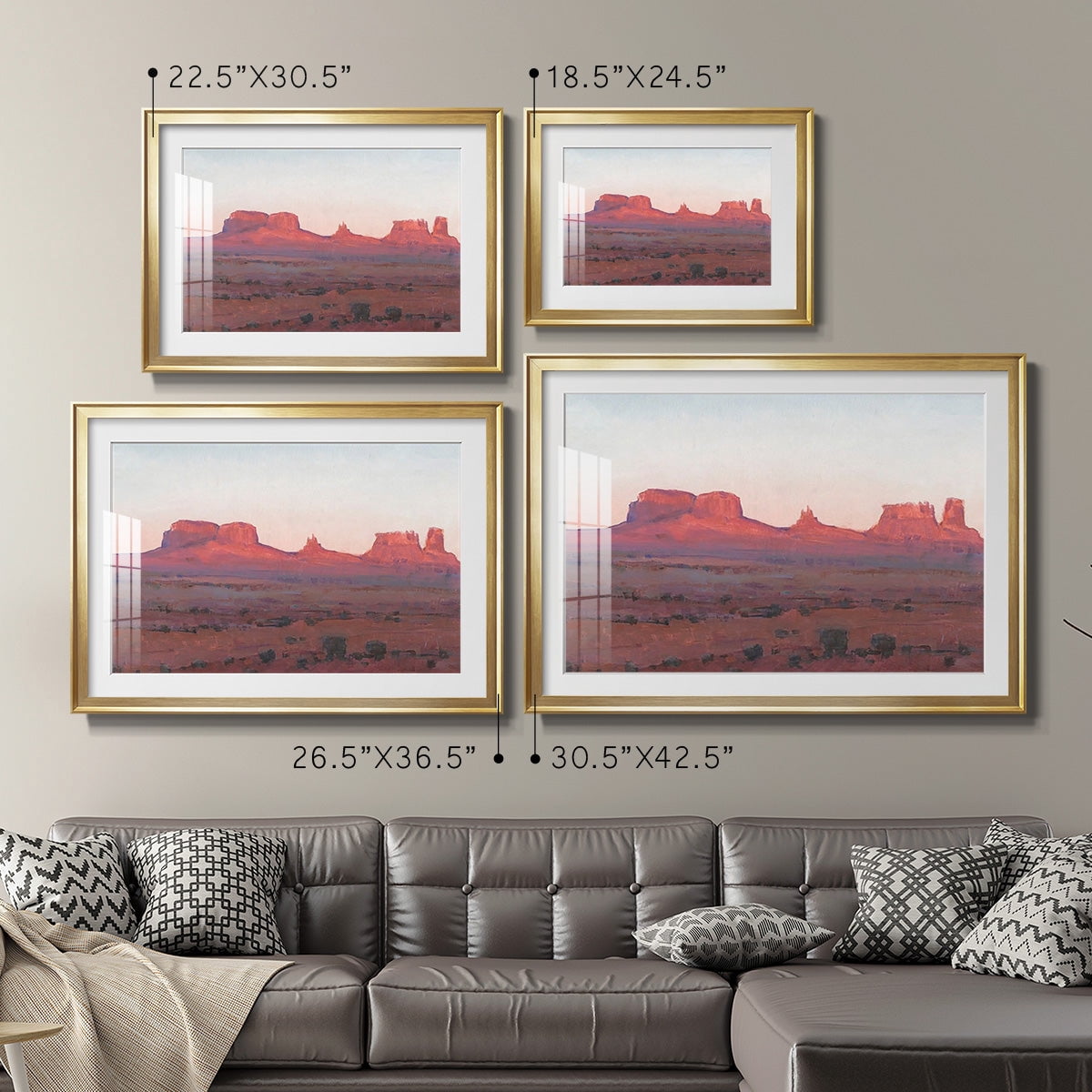 Red Rocks at Dusk II Premium Framed Print - Ready to Hang
