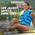 thumbnail image 2 of TRC Recreation Super Soft Adult XS Life Jacket Vinyl Coated Foam Swim Vest, Blue, 2 of 8