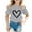 0-Grey750, variant on Girls Heart Print Short Sleeve T-Shirt Summer Casual T Shirt Graphic Tee, Sizes 1-14