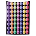 thumbnail image 3 of Ambesonne Emoji Tablecloth Rectangular Table Cover, Colorful Simple Smiling Motif, 60"x84", Dark Purple Multicolor, 3 of 4