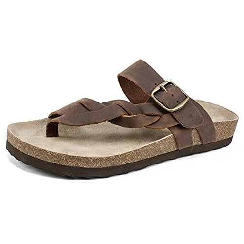 mountain sole leather strap sandal