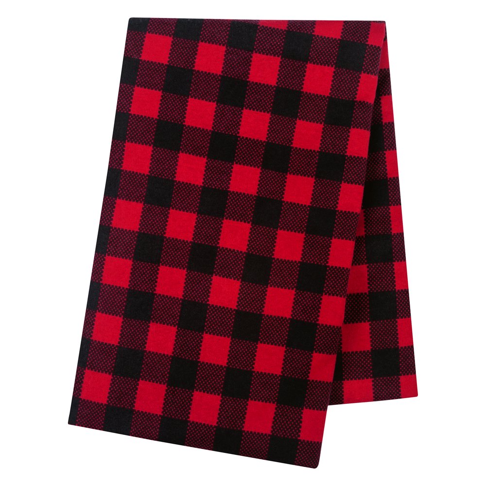Red and Black Buffalo Check Jumbo Deluxe Flannel Swaddle Blanket