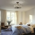 thumbnail image 3 of Sigyn 14.1 in. 4-Light Indoor Antique Bronze Finish Semi-Flush Mount Ceiling Light with Light Kit, 3 of 4