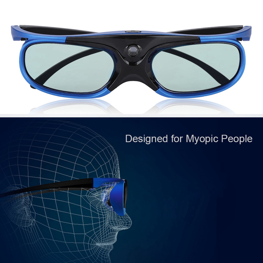 Tebru Universal Active Shutter Type 3D Glasses DLP Link 3D Projector 3D