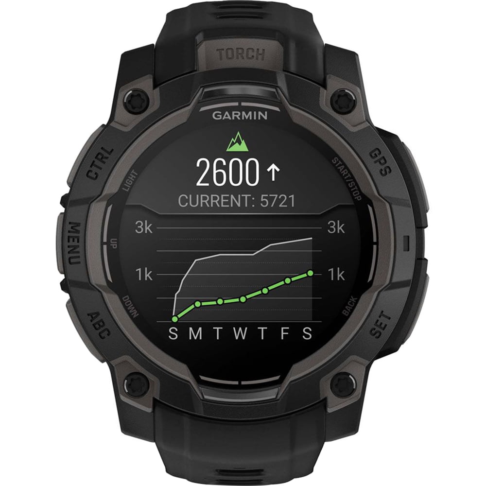 Garmin 010-02936-00 Instinct 3 - 45 mm Outdoor GPS Smartwatch AMOLED Black with Black Band Bundle with Dust Cover 3 Pack, 2-Pack Screen Protector and 2 YR CPS Enhanced Protection Pack