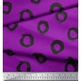thumbnail image 2 of Soimoi Purple Rayon Fabric Line & Circle Geometric Decor Fabric Printed Yard 56 Inch Wide, 2 of 3