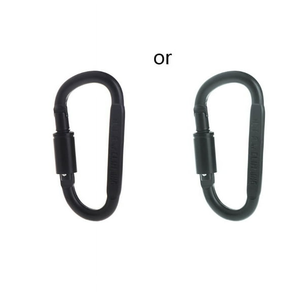 Aluminum Alloy D Ring Carabiners Clip D Shape Gate Small Keychain Carabiner Clip Outdoor Camping Mini Lock Snap Hook