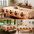thumbnail image 7 of Thanksgiving Tablecloth Rectangle Turkey Maple Leaf Waterproof & Scratch Resistant for Dinner Party Indoor Outdoor Kitchen Dining Fall Decorations for Home by MPOISVA, 7 of 7