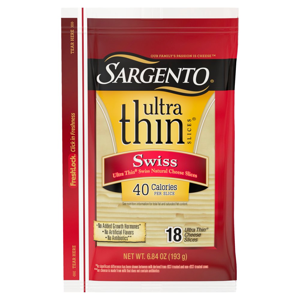 Sargento® Swiss Natural Cheese Ultra Thin® Slices, 18 slices Walmart
