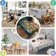thumbnail image 4 of Rectangle Boho Style Waterproof Tablecloth 60×84 Inch, Bohemian Colorful Floral Reusable Indoor/Outdoor Durable Table Cover for Party Kitchen Dinner Room Decor, 4 of 5