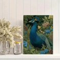 thumbnail image 2 of Peacock Floral Canvas Print, Wall Decor for Living Room Bedroom Dining Room Hallway Office Hotel, 2 of 8