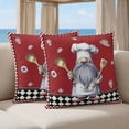 thumbnail image 5 of Pillow Covers 20x20 Set of 2, Red Vintage Gnomes Square Throw Pillow Covers for Couch/Sofa/Living Room, Black Checkered Retro Art Decorative Soft Pillowcases for Couch Throw Pillows, 5 of 9