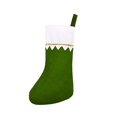 thumbnail image 2 of Christmas Stocking White Cuff Gold Trim DIY Blank Gift Holder 14.17in Holiday Mantel Home Decor Green, 2 of 3