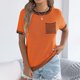 thumbnail image 2 of RKSTN T Shirts for Women Oversized Crewneck Short Sleeve Shirts Womens Casual Solid Plus Size Round Neck Loose Fits Comfy Tee Shirt with Chest Pocket Summer Clothes, 2 of 9
