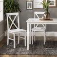 thumbnail image 4 of Walker Edison 5 - Piece Solid Wood Farmhouse Dining Set - White, 4 of 15