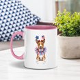 thumbnail image 2 of 4th of July Basenji Celebrates Independence Day 11oz Accent Two-tone Mug African Barkless Dog Lover Coffee Tea Cup - 12010, 2 of 5