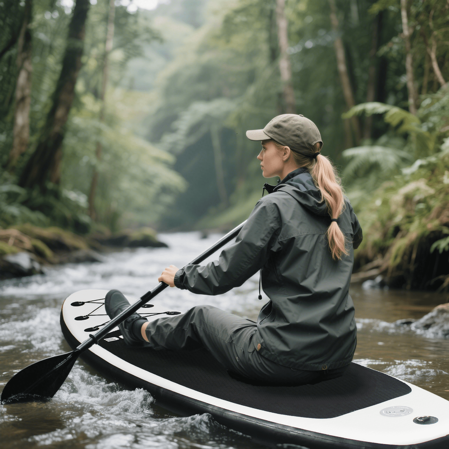 OZVMZQ 10' Inflatable Stand up Paddle Board, with Premium Accessories, Durable PVC Material, Non-slip EVA Deck, Yoga Fishing, for Kid & Adult