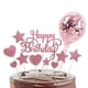 thumbnail image 1 of Conjunto de decoración de torta de cumpleaños, Toppers de Cupcake brillo, decoraciones de cumpleaños para o adultos - oro and rosa01 Yotijar adorno de torta de feliz cumpleaños, 1 of 8
