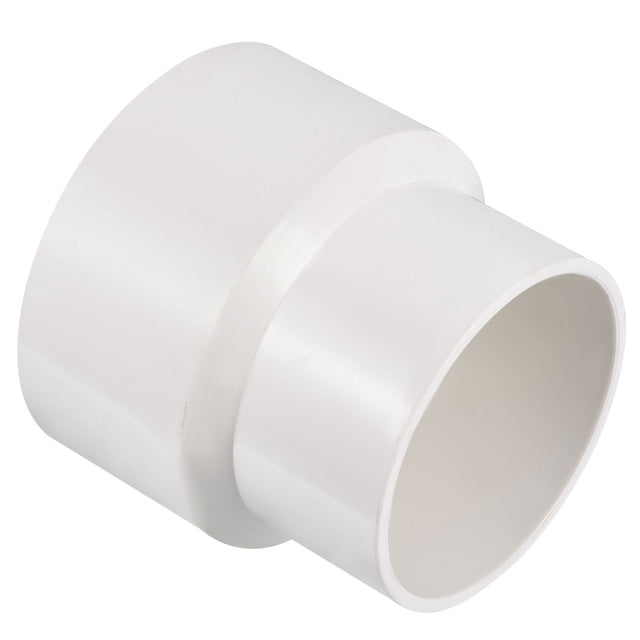 Unique Bargains Raccord Droit pour Tuyau de Réducteur 110x90mm, Blanc