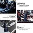 thumbnail image 3 of Galaxy Insulated Water Bottle with Straw & Cleaning Brush – 18oz | Leakproof, BPA-Free, 304 Stainless Steel, Wide Mouth, Travel Mug for Car, Gym, Office, Starry, Christmas Thanksgiving Gift, 3 of 5
