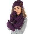 thumbnail image 3 of Oversized Slouchy Beanie Infinity Scarf Texting Glove Matching Set, 3 of 3