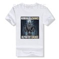 thumbnail image 3 of Camiseta divertida "Human By Chance Alpha By Choice", camisa divertida "Alpha Wolf Meme, abraza tu esencia alfa, ropa divertida de valor, frase, 3 of 5