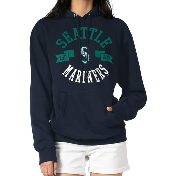 Women's G-III 4Her by Carl Banks Navy Seattle Mariners City Graphic Pullover Hoodie