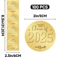 thumbnail image 2 of Graduation Stickers 2 Inch Embossed Class of 2025 Stickers 100Pcs Gold Foil Grad Cap and Diplomas Sticker for Envelopes Seals Graduation Announcement Party Favor(Class of 2025), 2 of 5