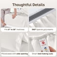 thumbnail image 5 of California Design Den King Size Sheets - 1000 Thread Count 100% Cotton Sateen, Soft & Thick, 4 Piece Deep Pocket Bedding Sheet Set - True Ivory, 5 of 8