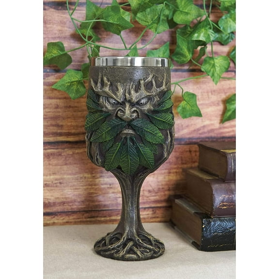 Ebros Tree Forest Spirit Ent Greenman Deity Wine Goblet Chalice Cup Figurine 7oz