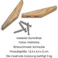 thumbnail image 4 of 6 piezas de ganchos de madera vintage ganchos de madera capacidad de carga de 5 kg, ganchos de pared ganchos para albornoz ganchos para sombreros ganchos para abrigos ganchos multiusos ganch, 4 of 4
