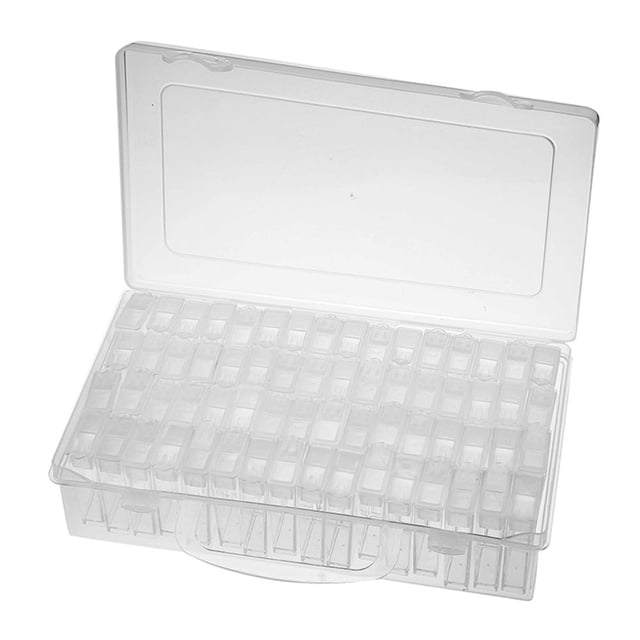 Caja Embalaje Accesorios para Manicura 64 Celdas Empaquetada Individualmente Gran Capacidad Caja Expositora para Salón Uñas Con Caja