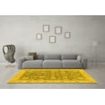 thumbnail image 3 of Ahgly Company Indoor Square Abstract Yellow Modern Area Rugs, 7' Square, 3 of 4