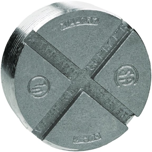 Killark CUP-8, 3"", Aluminum, Recessed, Close Up, Insert, Conduit Plug, 1pc
