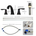 thumbnail image 6 of Bathroom Sink Faucet, Faucet for Bathroom Sink, Widespread ORB Bathroom Faucet 3 Hole with Stainless Steel Pop Up Drain and cUPC Lead-Free Hose-(Oil Rubbed Bronze 2 Packs), 6 of 9