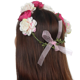 thumbnail image 5 of Corona de flores rosas para mujeres y niñas, corona romántica para el pelo, guirnalda de Halo, tocado, boda, fiesta de cumpleaños, accesorios para fotos de maternidad, 5 of 5