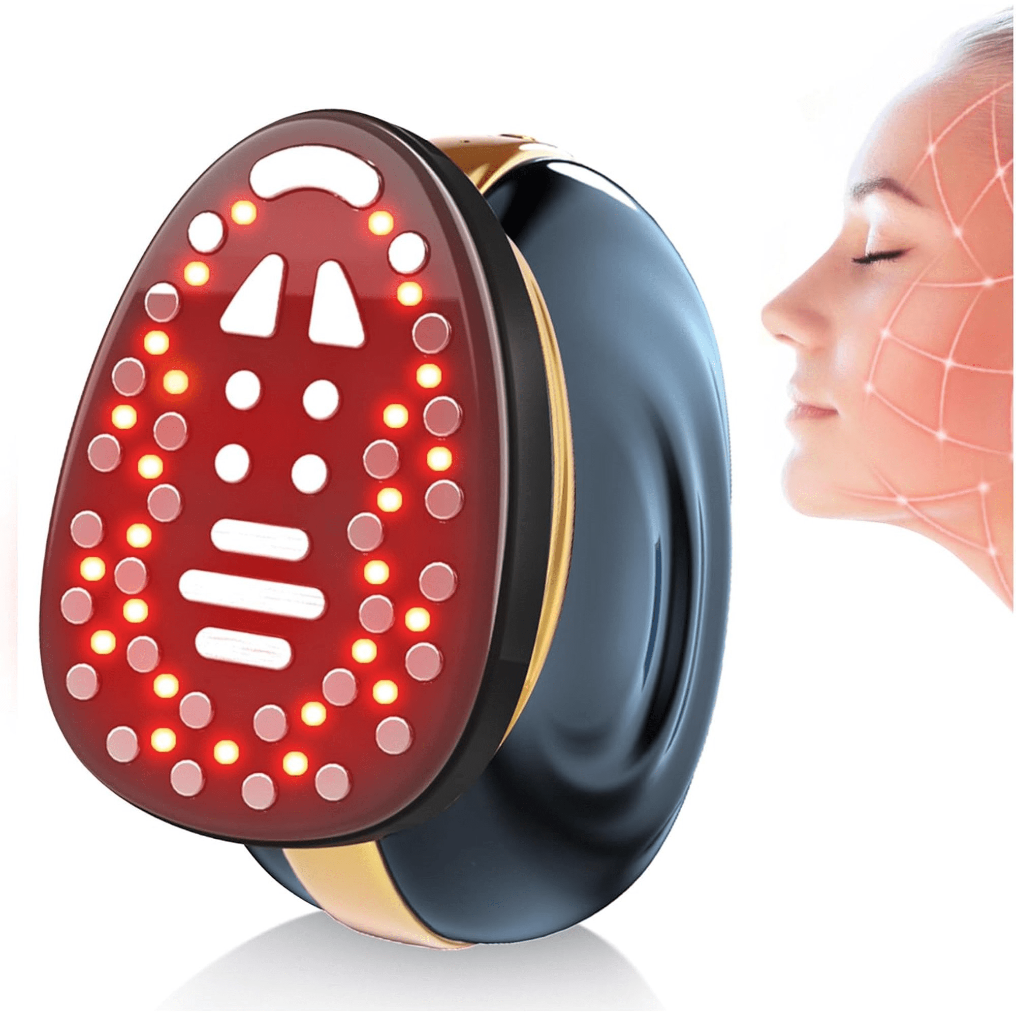 4-in-1 Facial Skincare Wand with Red Light & Microcurrent for a Radiant, Youthful Look