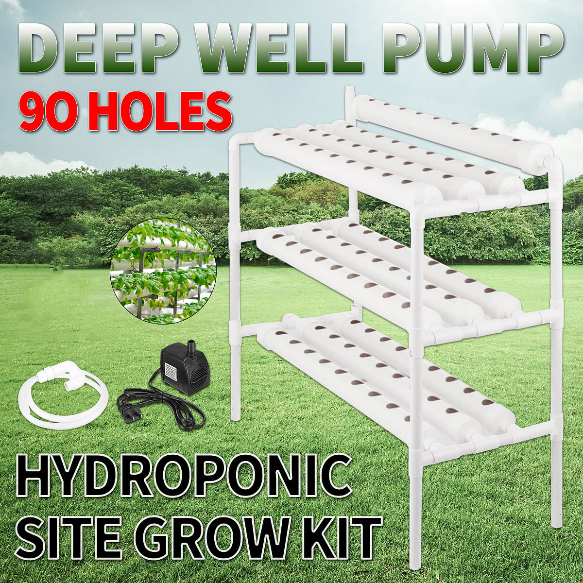 Hydroponic Grow Kit 90 Ebb and Flow Deep Water Culture Garden System Plant for sale online 