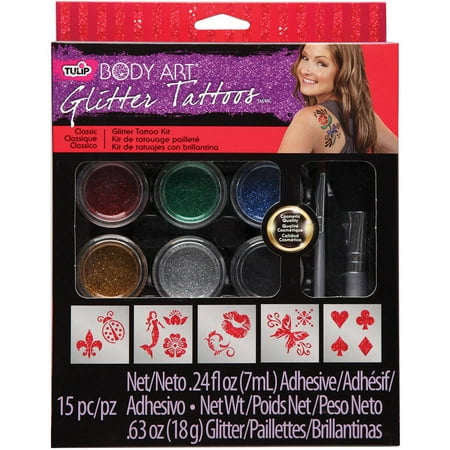 - Tulip Body Art Large Glitter Tattoo Kit