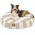 thumbnail image 2 of Majestic Pet Vertical Stripe Sand Medium Round Pet Bed, 2 of 4