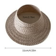 thumbnail image 3 of Doll Sun Hat With Ear Cutouts Empty Top Straw For Costume Cosplay Decorative Party Accessory In Assorted Color, 3 of 9