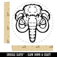 thumbnail image 2 of Wooly Mammoth Head Self-Inking Rubber Stamp Ink Stamper - Pink Ink - Small 3/4 Inch, 2 of 7