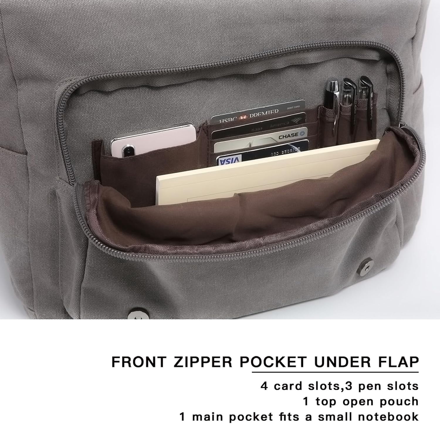 NANAHuang Large Vintage Canvas Messenger Shoulder Bag Travel Crossbody Purse Briefcase Business Bag for 15inch Laptop
