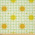 thumbnail image 2 of Ambesonne Summer Fabric by the Yard Microfiber, Sun Motif with Dots, 10 Yards, Orange Yellow and Cream, 2 of 4