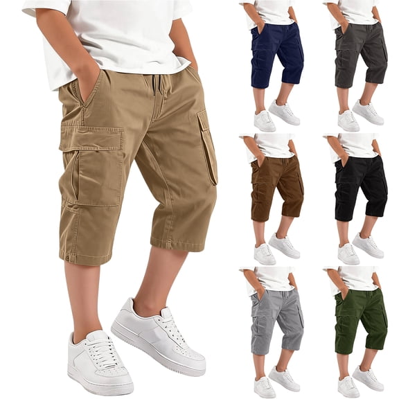 Boys Cargo Shorts (Sizes 6-16Years) | Cotton Belted Twill Cargo Shorts for Kids, Teen & Youth