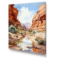 thumbnail image 2 of Designart "Minimalist Charm Of A Stream In The Canyon I" Canyon Canvas Prints, 2 of 7