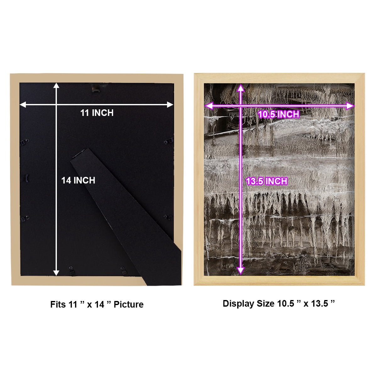 Continuum IV -Framed Print w/glass-Natural Wood