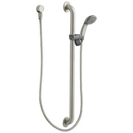 Moen 52136GBM25CBN M-DURA Single Function Hand Shower Package with Slide Bar, Hose and Wall Supply Included, Available in Various Colors