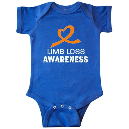 

Inktastic Limb Loss Awareness Heart Orange Ribbon Gift Baby Boy or Baby Girl Bodysuit