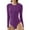 Purple, variant on TAIAOJING Women's Crew Neck Long Sleeve Bodysuit Crew Neck Long Sleeve Bodysuit Comfortable Against The Skin Tops Body Suits Clothing